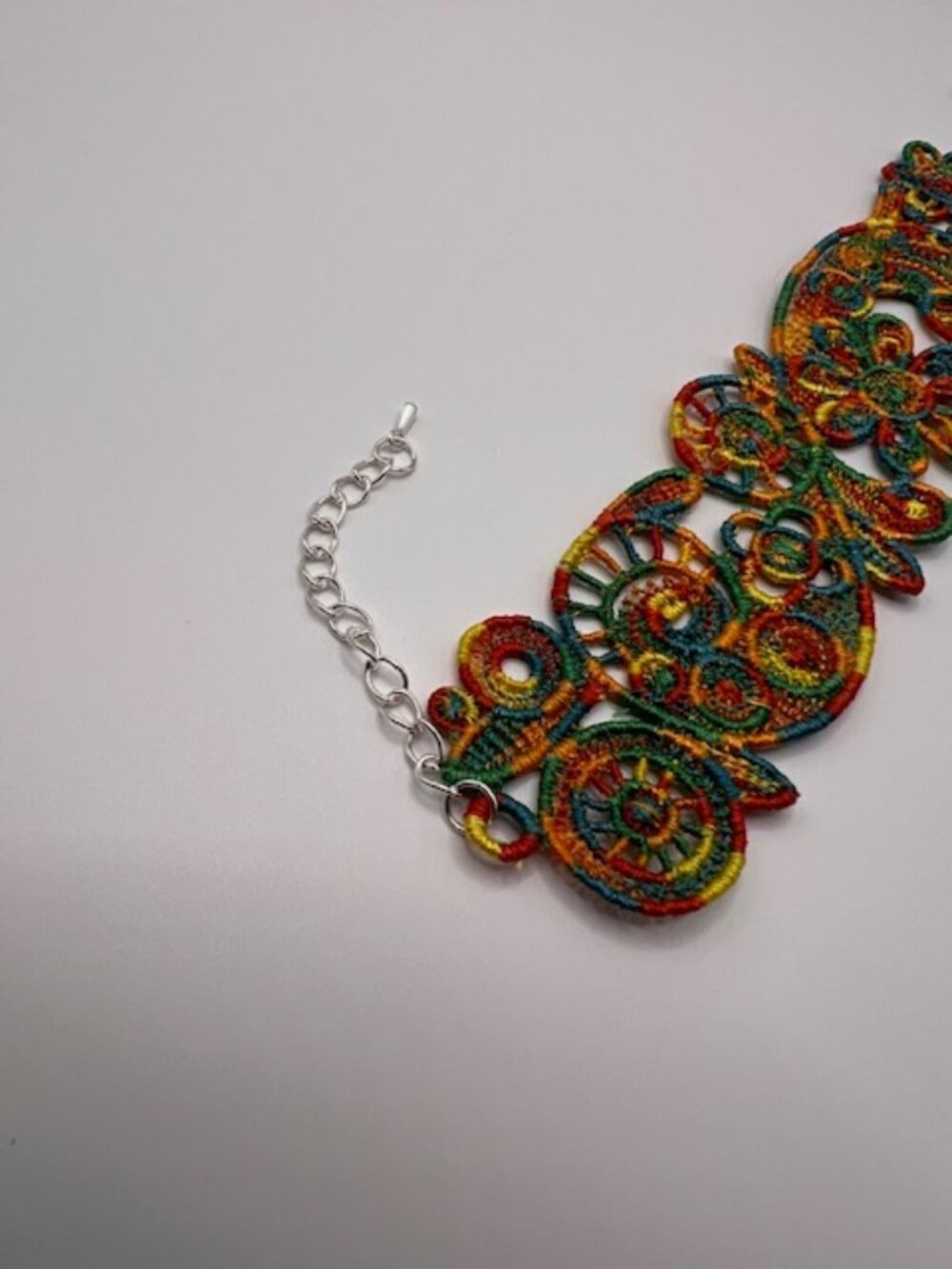 Homemade Multicolored Lace Bracelet - Picture 3 of 5